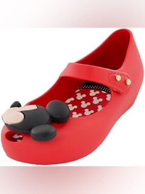 Mini Melissa x Disney Mickey and Minnie
Mouse kissing Mary Jane shoes size 7